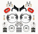 Wilwood Forged Dynalite Front Kit 12.19in Red 69-70 Impala Drum/Disc 69-82 Vette-2