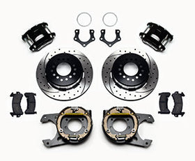 Wilwood D154 P/S Park Brake Kit Drilled Mopar/Dana 2.50in Off w/Snap Ring Brng - 0