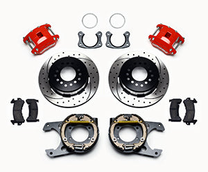 Wilwood D154 P/S P-B Kit Drilled-Red New Big Ford 2.50in Offset