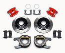 Wilwood D154 P/S P-B Kit Drilled-Red New Big Ford 2.50in Offset-2