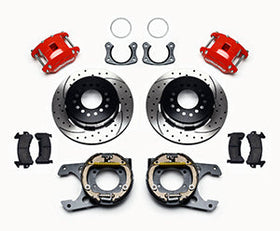 Wilwood D154 P/S P-B Kit Drilled-Red New Big Ford 2.50in Offset - 0