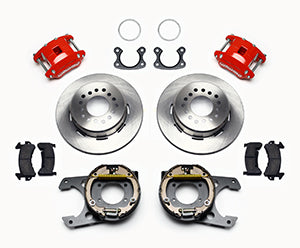 Wilwood D154 P/S Park Brake Kit Red Small Ford 2.50in Offset