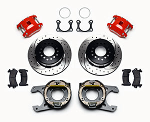Wilwood D154 P/S P-B Kit Drilled-Red Big Ford 2.36in Offset