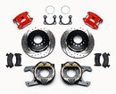 Wilwood D154 P/S P-B Kit Drilled-Red Big Ford 2.36in Offset-2