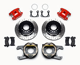 Wilwood D154 P/S P-B Kit Drilled-Red Big Ford 2.36in Offset - 0