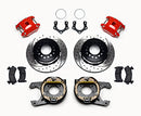 Wilwood D154 P/S P-B Kit Drilled-Red Mopar/Dana 2.36in Off w/Snap Ring Brng-2
