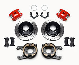Wilwood D154 P/S P-B Kit Drilled-Red Mopar/Dana 2.36in Off w/Snap Ring Brng - 0