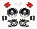 Wilwood D154 P/S P-B Kit Drilled-Red Chevy 12 Bolt 2.75in Off w/ C-Clips-2