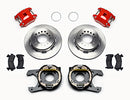 Wilwood D154 P/S Park Brake Kit Red Chevy 12 Bolt 2.75in Off w/ C-Clips-2