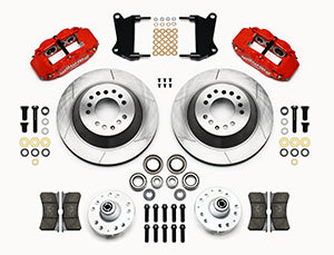 Wilwood Narrow Superlite 6R Front Hub & 1PC Rtr Kit 12.88in-Red 67-69 Camaro 64-72 Nova Chevelle