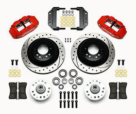 Wilwood Narrow Superlite 6R Front Hub & 1PC Rtr Kit 12.88in Dril -Red Magnum Force Drop Spindle - 0