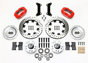 Wilwood Forged Dynalite Front Kit 12.19in Drilled Red 79-87 GM G Body - 0
