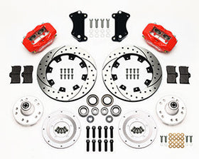 Wilwood Forged Dynalite Front Kit 12.19in Drilled Red Heidts Tri -5 2 inch Drop Spindle - 0