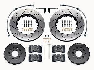 WILWOOD Pro-Matrix Front Kit, Drilled 05-12 Mustang GT500 (2pc Hat/Rtr)