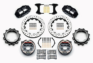 Wilwood Narrow Superlite 4R Rear P-Brk Kit 12.88in Drilled Strange Eng Floater 3.49in Offset