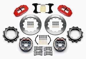 Wilwood Narrow Superlite 4R Rear P-Brk Kit 12.88in Red Strange Eng Floater 3.49in Offset