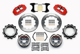 Wilwood Narrow Superlite 4R Rear P-Brk Kit 12.88in Red Strange Eng Floater 3.49in Offset - 0