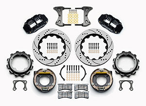 Wilwood Narrow Superlite 4R Rear P-Brk Kit 14.00in Drilled Strange Eng Floater 3.49in Offset