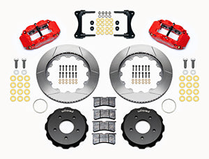 Wilwood Narrow Superlite 4R Front Hat Kit 14.00in Red 2007-Up Jeep Wrangler