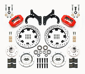 Wilwood Forged Dynalite Front Kit 12.19in Drilled Red 59-64 Chevy Impala / 63-64 Corvette