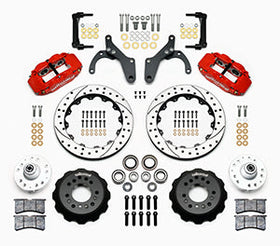 Wilwood Narrow Superlite 6R Front Hub Kit 12.88in Drill Red 59-64 Chevy Impala / 63-64 Corvette - 0