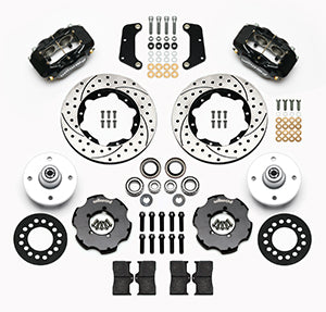 Wilwood Forged Dynalite Front Kit 10.75in Drilled Red 64-65 Mustang 6 Cylinder 4-lug