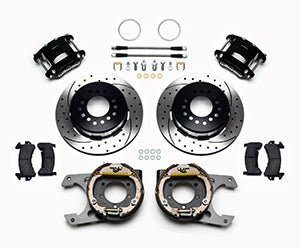 Wilwood D154 P/S Park Brake Kit Drilled Jeep Dana 35 2.56 Off 5-lug w/ lines