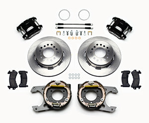 Wilwood D154 P/S Park Brake Kit Jeep Dana 35 2.56 Off 5-lug w/ lines