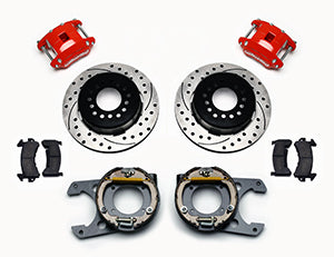 Wilwood D154 P/S P-B Kit Drilled-Red Chevy C-10 2.42 Offset 5-lug
