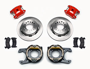 Wilwood D154 P/S Park Brake Kit Red Chevy C-10 2.42 Offset 5-lug