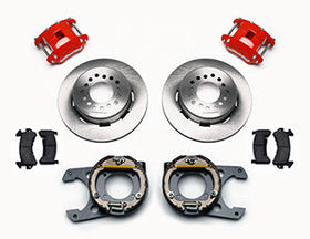 Wilwood D154 P/S Park Brake Kit Red Chevy C-10 2.42 Offset 5-lug - 0