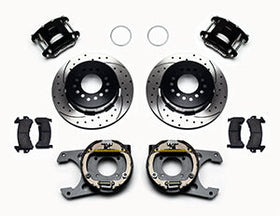 Wilwood D154 P/S Park Brake Kit Drilled 12 Bolt 2.75in offset Staggered Shock - 0