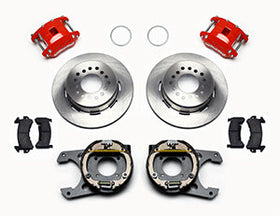 Wilwood D154 P/S Park Brake Kit Red 12 Bolt 2.75in offset Staggered Shock - 0