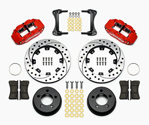 Wilwood Narrow Superlite 4R Front Kit 12.19in Drilled Red 87-89 Jeep YJ