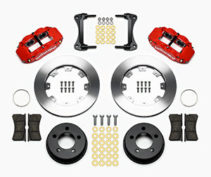 Wilwood Narrow Superlite 4R Front Kit 12.19in Drilled Red 87-89 Jeep YJ