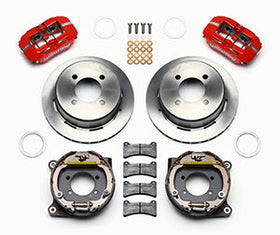 Wilwood Dynapro Low-Profile 11.00in P-Brake Kit - Red Ford 7.5in Rear 2.80 Offset - 4-Lug - 0