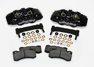 Wilwood AERO6 Front Caliper & Bracket Kit - Black 97-13 C5/C6 Corvette w/ OEM HD/Z51 Rotors