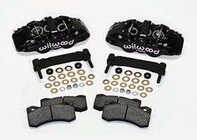 Wilwood AERO6 Front Caliper & Bracket Kit - Black 97-13 C5/C6 Corvette w/ OEM HD/Z51 Rotors