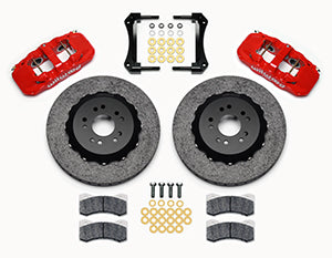 WILWOOD AERO6 Dynamic Front Kit,14.00" C/SiC Rotor,Red 2005-2014 Mustang