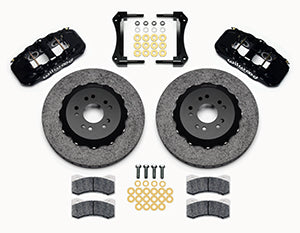 WILWOOD AERO6 Dynamic Front Kit,14.00" C/SiC Rotor,Black 2005-2014 Mustang