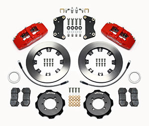 Wilwood Dynapro 6 Front Hat Kit 12.19in Red 2012 Fiat 500 w/ Lines