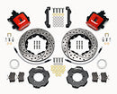 Wilwood Combination Parking Brake Rear Kit 11.00in Drilled Red 2012 Fiat 500 w/ Lines-2