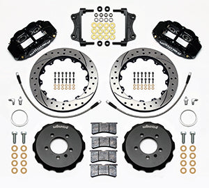 Wilwood Narrow Superlite 6R Front Hat Kit 12.88in Drilled 06-12 Volkswagen GTI w/ Lines