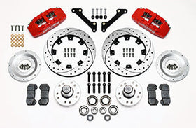 Wilwood Dynapro 6 Front Hub Kit 12.19in Drilled Red 79-81 Camaro - 0