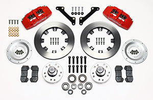 Wilwood Dynapro 6 Front Hub Kit 12.19in Drilled Red 79-81 Camaro
