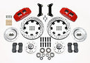 Wilwood Dynapro 6 Front Hub Kit 12.19in Drilled Red 79-87 GM G Body-2