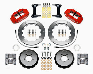 Wilwood Narrow Superlite 6R Front Hat Kit 12.88in Red 2012-Up Toyota / Scion FRS w/ Lines