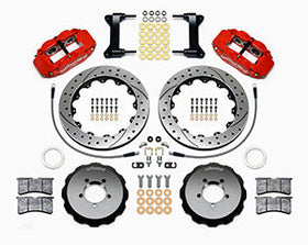 Wilwood Narrow Superlite 6R Front Hat Kit 13.06in Drilled Red 1999-2012 Subaru WRX w/Lines - 0