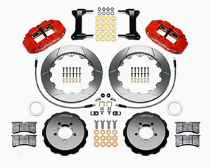 Wilwood Narrow Superlite 6R Front Hat Kit 13.06in Red 1999-2012 Subaru WRX w/Lines