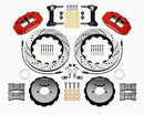 Wilwood Narrow Superlite 6R Front Hat Kit 14.00in Drilled Red 1999-2012 Subaru WRX w/Lines-2